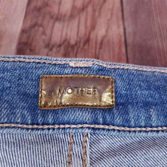 Mother Womens Size 27 The Tomcat Play Like A Pirate Straight Leg Jean Distressed - Picture 12 of 16